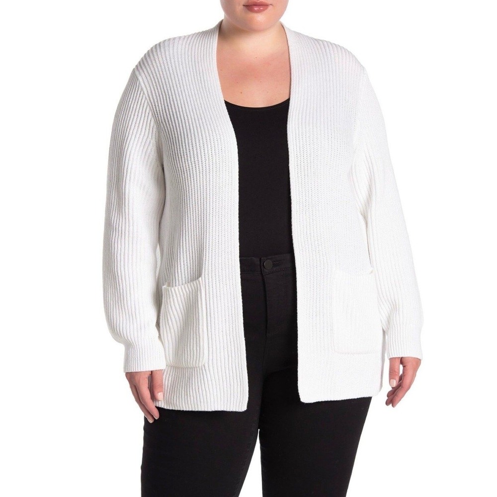 Madewell Nolan Ribbed Cardigan Sweater White Size 3X - Picture 1 of 11